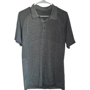 Lululemon Men's Metal Vent Gray Polo Shirt